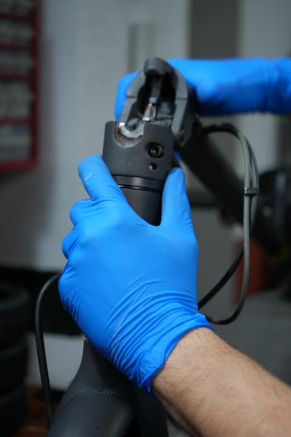 Reparacion del manillar y freno de mano